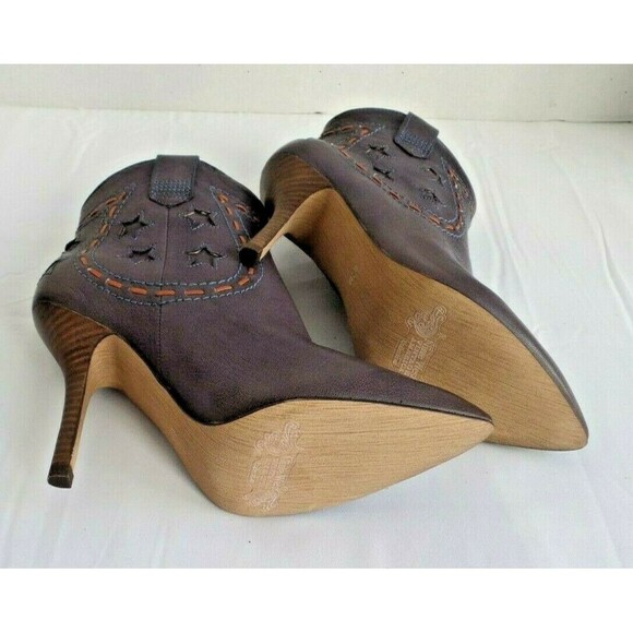Nine West Purple Western Ankle Boots Vintage America Collection w/Box 6.5 M - Picture 7 of 9